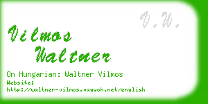 vilmos waltner business card